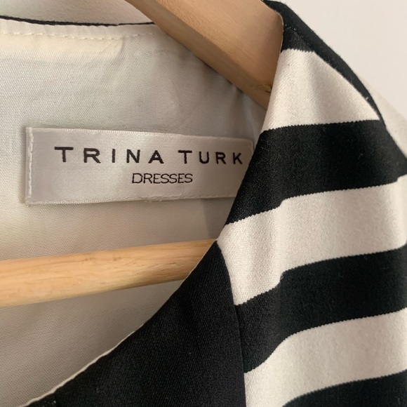 TRINA TURK PHOLX BLACK AND WHITE DRESS - Picture 5 of 6